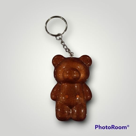 Brown Red Gummy Bear Keychain(Z223) - Picture 3 of 6